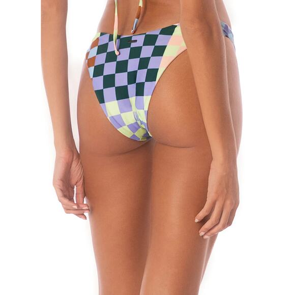 Maaji Chess Splendour Regular Rise Thin Side Bikini Bottom NWT SIZE L - Picture 4 of 5